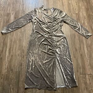 Future Collective silver velvet maxi dress